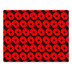 Charcoal And Red Peony Flower Pattern Double Sided Flano Blanket (large)  by GardenOfOphir