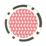 Coral And White Lady Bug Pattern Poker Chip Card Guards Back