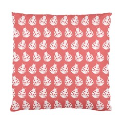 Coral And White Lady Bug Pattern Standard Cushion Cases (two Sides)  by GardenOfOphir