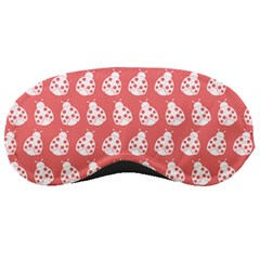 Coral And White Lady Bug Pattern Sleeping Masks by GardenOfOphir