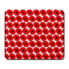 Red Peony Flower Pattern Large Mousepads by GardenOfOphir