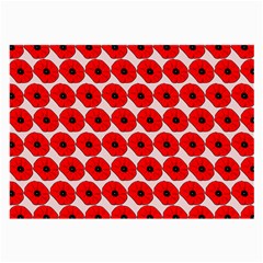 Red Peony Flower Pattern Large Glasses Cloth (2-side) by GardenOfOphir