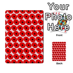 Red Peony Flower Pattern Multi-purpose Cards (rectangle)  by GardenOfOphir