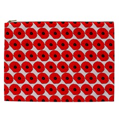 Red Peony Flower Pattern Cosmetic Bag (xxl)  by GardenOfOphir