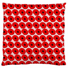 Red Peony Flower Pattern Large Flano Cushion Cases (one Side) 