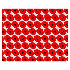 Red Peony Flower Pattern Double Sided Flano Blanket (medium)  by GardenOfOphir