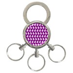 Ladybug Vector Geometric Tile Pattern 3-Ring Key Chains Front