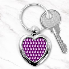 Ladybug Vector Geometric Tile Pattern Key Chains (heart)  by GardenOfOphir