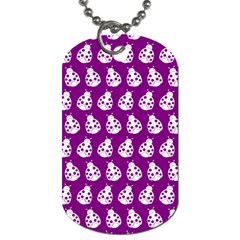 Ladybug Vector Geometric Tile Pattern Dog Tag (one Side) by GardenOfOphir