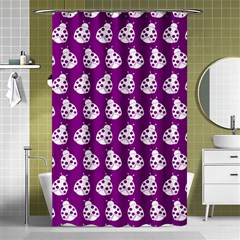 Ladybug Vector Geometric Tile Pattern Shower Curtain 48  X 72  (small)  by GardenOfOphir