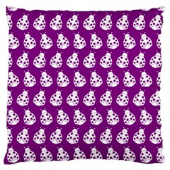 Ladybug Vector Geometric Tile Pattern Large Flano Cushion Cases (one Side)  by GardenOfOphir