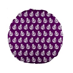 Ladybug Vector Geometric Tile Pattern Standard 15  Premium Flano Round Cushions