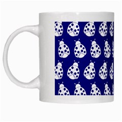 Ladybug Vector Geometric Tile Pattern White Mugs by GardenOfOphir