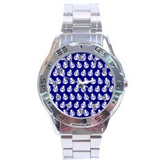 Ladybug Vector Geometric Tile Pattern Stainless Steel Men s Watch by GardenOfOphir