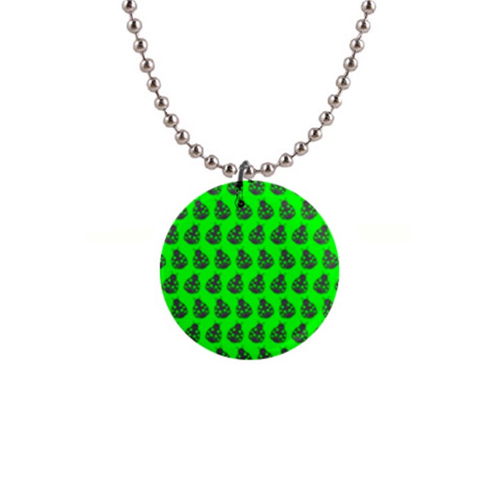 Ladybug Vector Geometric Tile Pattern Button Necklaces