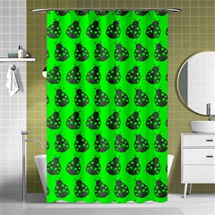 Ladybug Vector Geometric Tile Pattern Shower Curtain 48  X 72  (small)  by GardenOfOphir