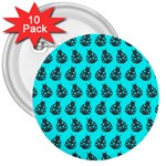 Ladybug Vector Geometric Tile Pattern 3  Buttons (10 pack)  Front