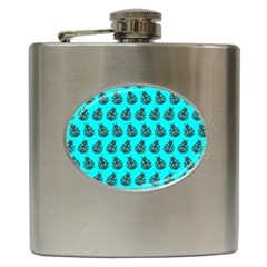 Ladybug Vector Geometric Tile Pattern Hip Flask (6 Oz)