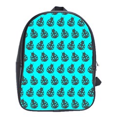 Ladybug Vector Geometric Tile Pattern School Bags(large) 