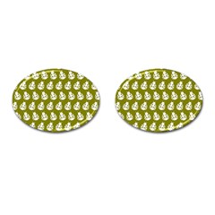 Ladybug Vector Geometric Tile Pattern Cufflinks (oval)