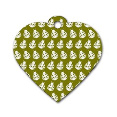 Ladybug Vector Geometric Tile Pattern Dog Tag Heart (two Sides)