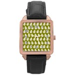 Ladybug Vector Geometric Tile Pattern Rose Gold Watches Front