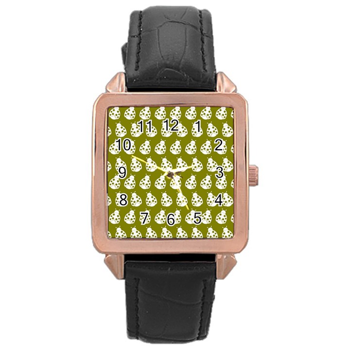 Ladybug Vector Geometric Tile Pattern Rose Gold Watches