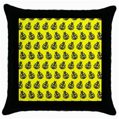 Ladybug Vector Geometric Tile Pattern Throw Pillow Cases (black)