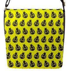 Ladybug Vector Geometric Tile Pattern Flap Messenger Bag (s) by GardenOfOphir