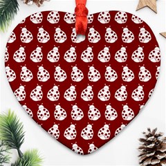 Ladybug Vector Geometric Tile Pattern Ornament (heart) 