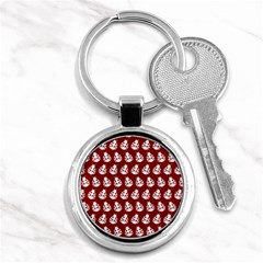 Ladybug Vector Geometric Tile Pattern Key Chains (round)  by GardenOfOphir