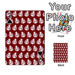 Ladybug Vector Geometric Tile Pattern Playing Cards 54 Designs  by GardenOfOphir