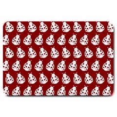 Ladybug Vector Geometric Tile Pattern Large Doormat  by GardenOfOphir