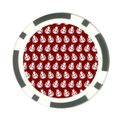 Ladybug Vector Geometric Tile Pattern Poker Chip Card Guards by GardenOfOphir