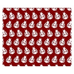 Ladybug Vector Geometric Tile Pattern Double Sided Flano Blanket (small) 