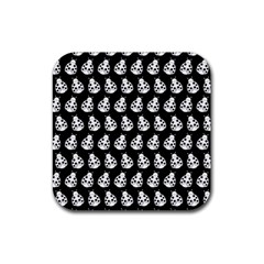 Ladybug Vector Geometric Tile Pattern Rubber Coaster (square) 