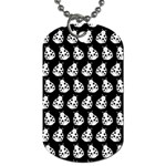 Ladybug Vector Geometric Tile Pattern Dog Tag (Two Sides) Front