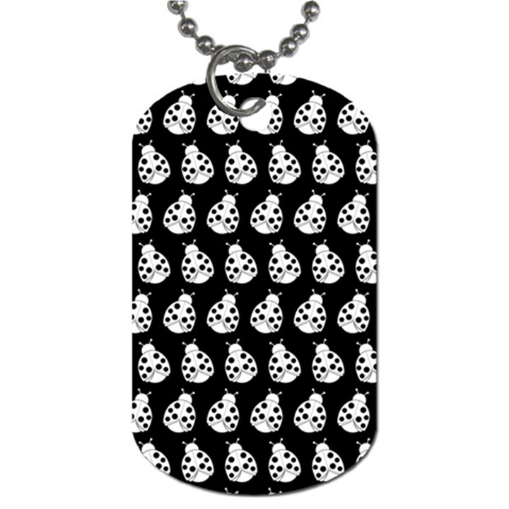 Ladybug Vector Geometric Tile Pattern Dog Tag (Two Sides)