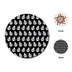 Ladybug Vector Geometric Tile Pattern Playing Cards (round) 