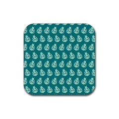 Ladybug Vector Geometric Tile Pattern Rubber Coaster (square)  by GardenOfOphir