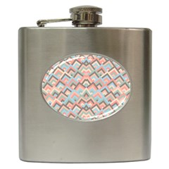 Trendy Chic Modern Chevron Pattern Hip Flask (6 Oz)