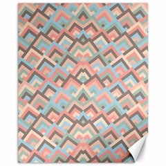 Trendy Chic Modern Chevron Pattern Canvas 11  X 14   by GardenOfOphir