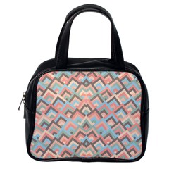 Trendy Chic Modern Chevron Pattern Classic Handbags (one Side)