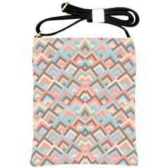 Trendy Chic Modern Chevron Pattern Shoulder Sling Bags by GardenOfOphir