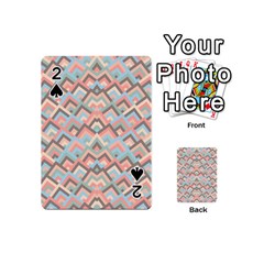 Trendy Chic Modern Chevron Pattern Playing Cards 54 (mini)  by GardenOfOphir