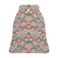 Trendy Chic Modern Chevron Pattern Ornament (bell)  by GardenOfOphir