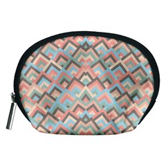 Trendy Chic Modern Chevron Pattern Accessory Pouches (medium)  by GardenOfOphir