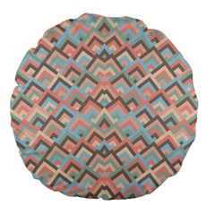 Trendy Chic Modern Chevron Pattern Large 18  Premium Flano Round Cushions