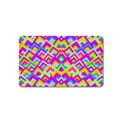 Colorful Trendy Chic Modern Chevron Pattern Magnet (name Card) by GardenOfOphir