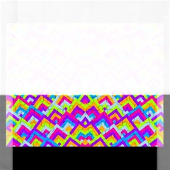 Colorful Trendy Chic Modern Chevron Pattern Rectangular Jigsaw Puzzl by GardenOfOphir